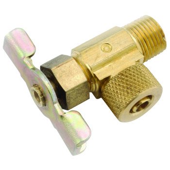 Anderson Metals 50873-0402 Needle Valve, 1/4 x 1/8 in Connection, MIP, Brass Body