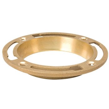 B & K 152-001 Closet Floor Flange, Brass, For: Both 3 in and 4 in SCH 40