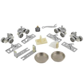 RENIN BP831BB-06000-AL Hardware and Track Set, 60 in L Track, Aluminum, For: Bypass Door