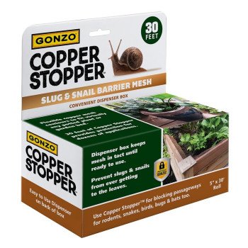 Gonzo Copper Stopper 9001 Animal Repellent Barrier, Mesh, 30 ft L, Repels: Slug, Snails