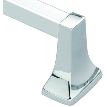 Moen 2230 Towel Bar, 30 in L Rod, Aluminum, Chrome, Surface Mounting