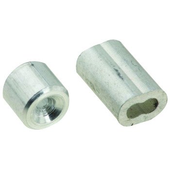 National Hardware SPB3231 Series N830-350 Ferrule and Stop, 1/16 in Dia Cable, Aluminum