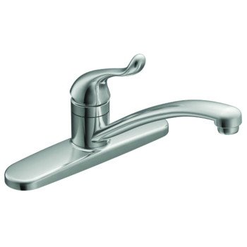 Moen Adler CA87539 Kitchen Faucet, 1.5 gpm, 3-Faucet Hole, Metal, Chrome, Deck Mounting, 4 in Faucet Centers