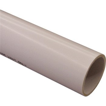 Charlotte Pipe PVC 04200 0600 Pipe, 2 in, 10 ft L, SCH 40 Schedule, Foam/PVC, White