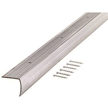 M-D 78345 Stair Edging, 96 in L, 1-1/8 in W, Aluminum