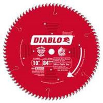 Diablo D1084L Circular Saw Blade, 10 in Dia, 5/8 in Arbor, 84-Teeth, Carbide Cutting Edge