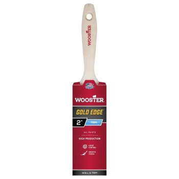 Wooster 5232-2 Paint Brush, 2 in W, 2-11/16 in L Bristle, Polyester Bristle, Flat Sash Handle