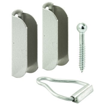 Make-2-Fit PL 8101 Top Hanger and Bottom Latch, Aluminum, Mill, For: 3/8 in Screen Frame