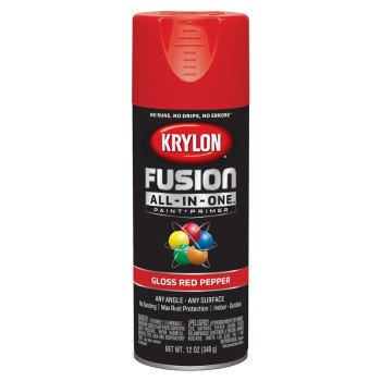 Krylon K02720007 Spray Paint, Gloss, Red Pepper, 12 oz, Can