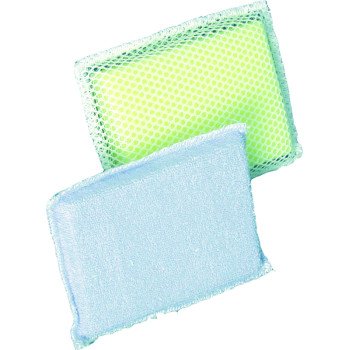 Birdwell 353-24 Scouring Sponge, 6-1/4 in L, 4 in W, 3/4 in Thick, Terry Cloth