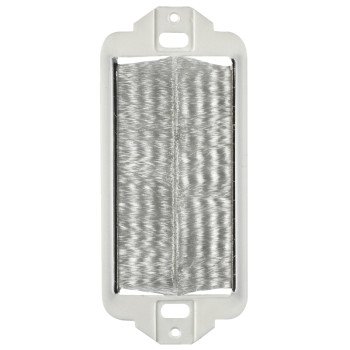 Leviton 41075-DBW Brush Pass-through Insert, Plastic, White