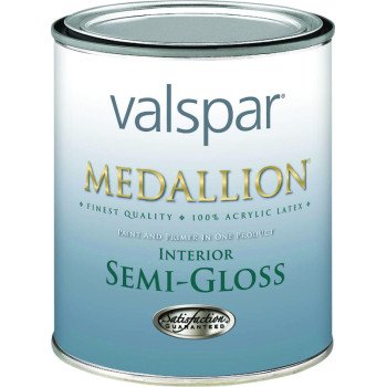 Valspar Medallion 24021QT Latex Paint, Semi-Gloss, Tint Base, 1 qt