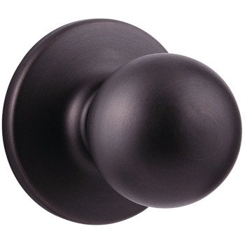 Kwikset 200P 11PCP Passage Knob, Zinc, Venetian Bronze, 2-3/8 to 2-3/4 in Backset, 1-3/8 to 1-3/4 in Thick Door