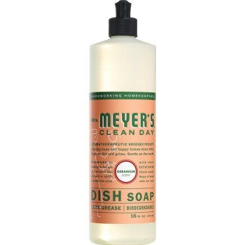 Mrs. Meyer's 13103 Dish Soap, 16 oz, Liquid, Floral, Colorless