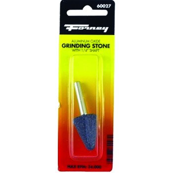 Forney 60027 Grinding Point, 3/4 x 1-1/8 in Dia, 1/4 in Arbor/Shank, 60 Grit, Coarse, Aluminum Oxide Abrasive