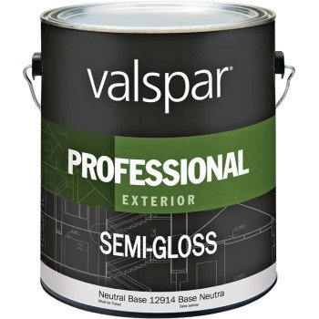 Valspar 045.0012914.007 Latex Paint, Semi-Gloss Sheen, Neutral Base, 1 gal, 350 to 450 sq-ft/gal Coverage Area