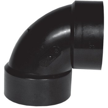 IPEX 027122 Pipe Elbow, 2 in, Hub, 90 deg Angle, ABS, SCH 40 Schedule