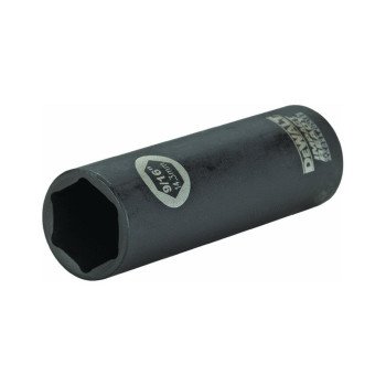 DEWALT IMPACT READY DW2287 Impact Socket, 9/16 in Socket, 3/8 in Drive, Square Drive, 6-Point, Steel, Black Oxide