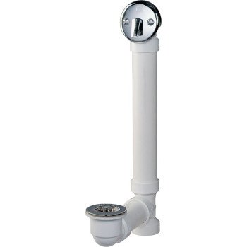 Keeney 640PVC Bath Drain Assembly, PVC, Polished Chrome, For: All Standard Size Tubs