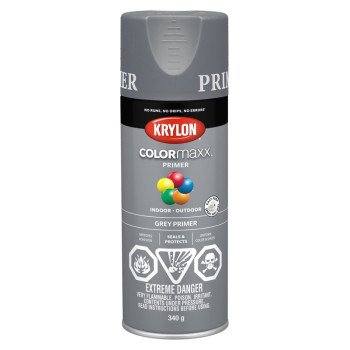 Krylon COLORmaxx K05582007 Primer, Gray, 12 oz