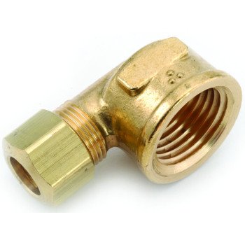 Anderson Metals 750070-0606 Tube Elbow, 3/8 in, 90 deg Angle, Brass, 200 psi Pressure