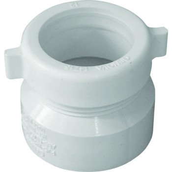 Canplas 192851A Trap Pipe Adapter, 1-1/2 in, Hub x MNPT, PVC, White