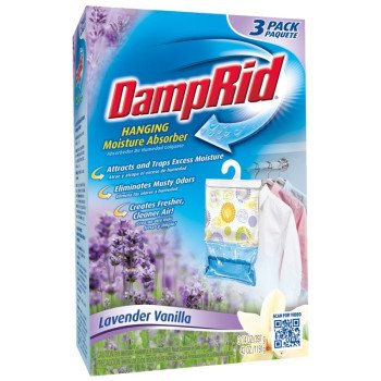 DampRid FG83LV Moisture Absorber, 14 oz, Pellet, Lavender Vanilla