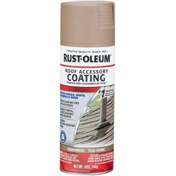 Rust-Oleum 285225 Rust Preventative Spray Paint, Shakewood, 12 oz, Can