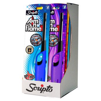 Scripto Aim 'n Flame MAX BGM19-1/12CD Utility Lighter, Assorted