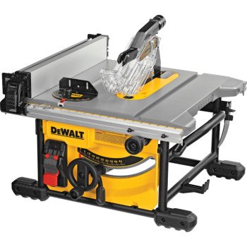 DeWALT DWE7485 Compact Jobsite Table Saw, 120 VAC, 15 A, 8-1/4 in Dia Blade, 5/8 in Arbor, 12 in Rip Capacity Left