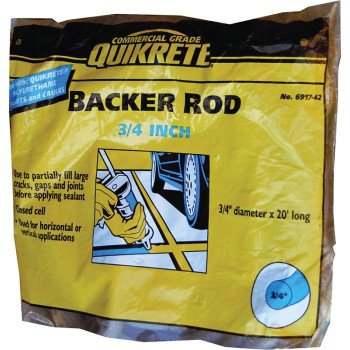 Quikrete 6917-42 Backer Rod, 3/4 in Dia, 20 ft L, Polyurethane