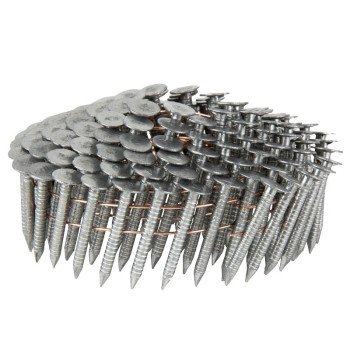 Metabo HPT 12131HPT Roofing Nail, 3D, 1-1/4 in L, Steel, Electro-Galvanized, Full Round Head, Ring Shank