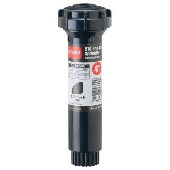 Toro 53711 Spray Sprinkler, 1/2 in Connection, 5 to 15 ft, 27 deg Nozzle Trajectory