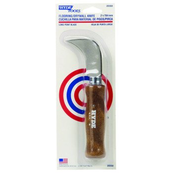 Hyde 20350 Flooring/Drywall Knife, 2-1/2 in W Blade, Cutlery Steel Blade, Hardened, Honed and Tempered Handle