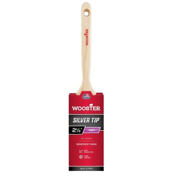 Wooster 5220-2-1/2 Paint Brush, 2-1/2 in W, 2-15/16 in L Bristle, Polyester Bristle, Flat Sash Handle