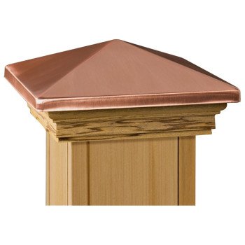 Maine Ornamental 72219 Post Cap, High Point Top, 6 in L, 6 in W, Cedar