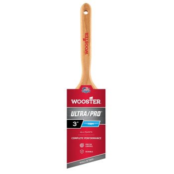 Wooster 4174-3 Paint Brush, 3 in W, 3-3/16 in L Bristle, Nylon/Polyester Bristle, Sash Handle