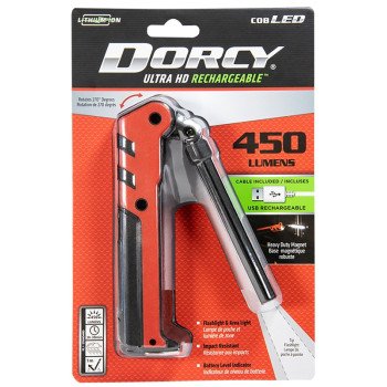 Dorcy Ultra HD Series 41-4343 Flashlight/Work Light, Lithium-Ion, Rechargeable Battery, LED Lamp, 450 Lumens