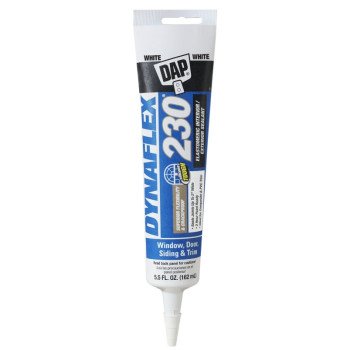 DAP 18885 Premium Sealant, White, 1 day Curing, 40 to 100 deg F, 5.5 oz Cartridge