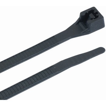 Gardner Bender 46-206UVB Cable Tie, Double-Lock Locking, 6/6 Nylon, Black