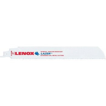 Lenox 201939108R Reciprocating Saw Blade, 1 in W, 9 in L, 8 TPI, Cobalt Cutting Edge