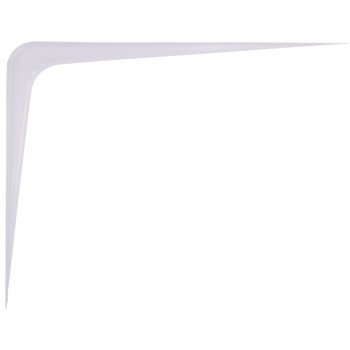 ProSource 21141PHL-PS Shelf Bracket, 182 lb/Pair, 12 in L, 10 in H, Steel, White