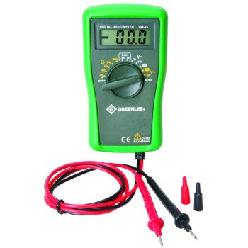 Greenlee DM-25 Multimeter, Digital Display, Functions: AC Voltage, DC Voltage, Resistance