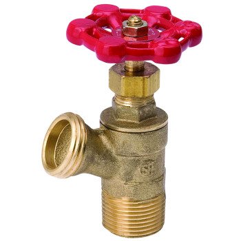 B & K ProLine Series 102-704HC Boiler Drain Valve, 3/4 x 1/2 in Connection, MIP x FIP, 125 psi Pressure, Brass Body