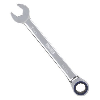 Vulcan PG16MM Combination Wrench, Metric, 16 mm Head, Chrome Vanadium Steel, Polished Mirror