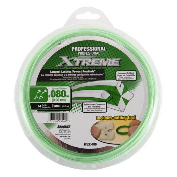 Arnold Xtreme Professional WLX-180 Trimmer Line, 0.080 in Dia, 280 ft L, Monofilament