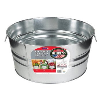 Behrens 3GS Wash Tub, 17 gal Capacity, Galvanized Steel