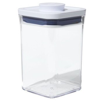 Good Grips POP 11234000 Food Container, 1.1 qt Capacity, Plastic, Clear, 4.3 in L, 4.3 in W, 6.3 in H