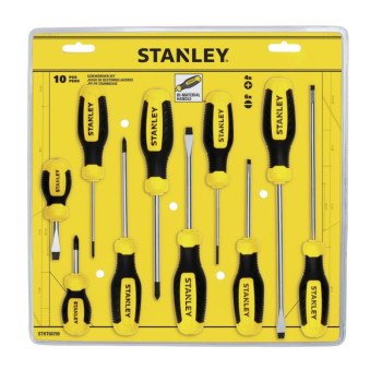 STANLEY STHT60799 Screwdriver Set, 10-Piece, Alloy Steel, Nickel Plated