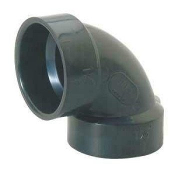 IPEX 027134 Pipe Elbow, 4 in, Hub, 90 deg Angle, ABS, SCH 40 Schedule